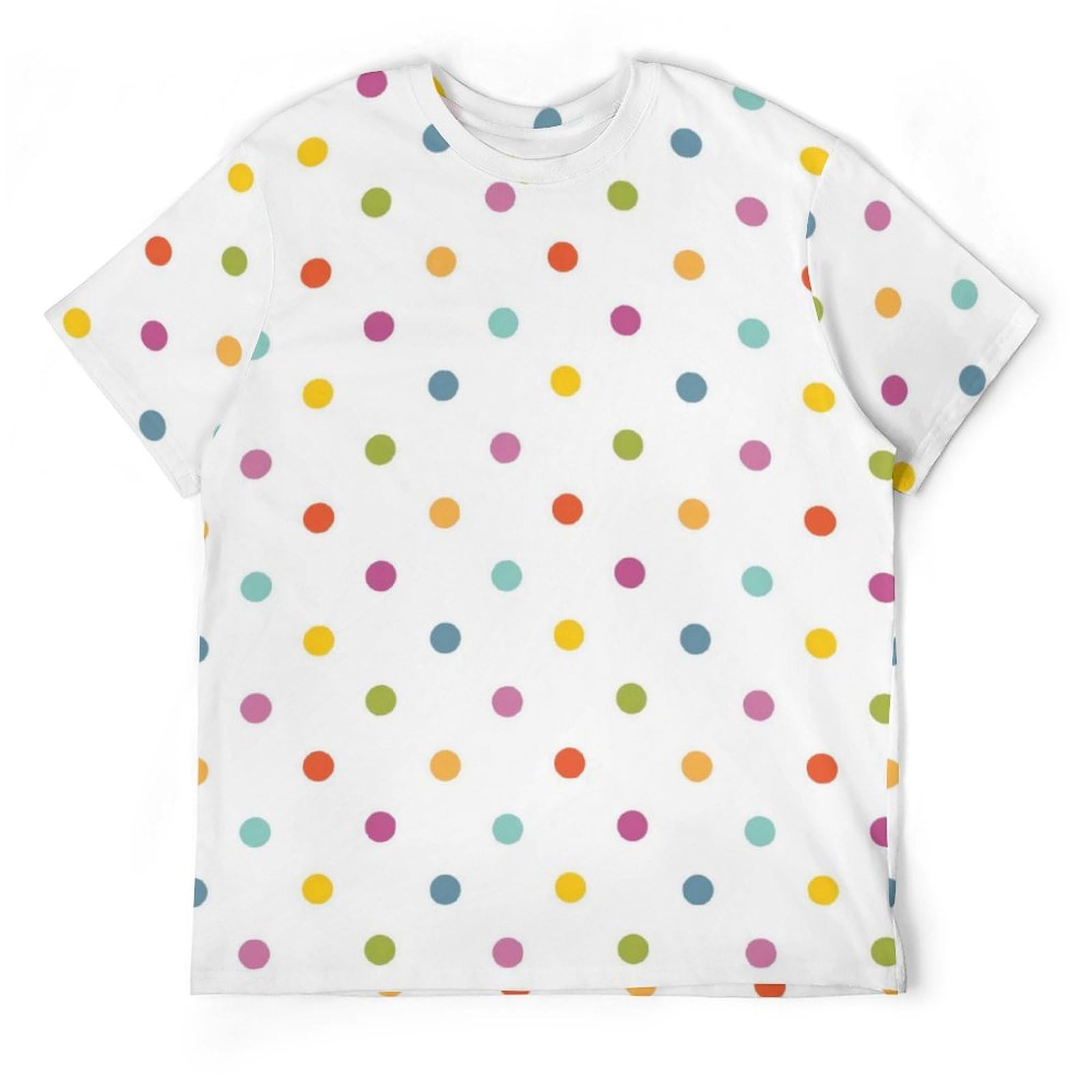 Amazon.co.jp: メンズ Tシャツ カラフル 水玉 ドット 半袖 大きい